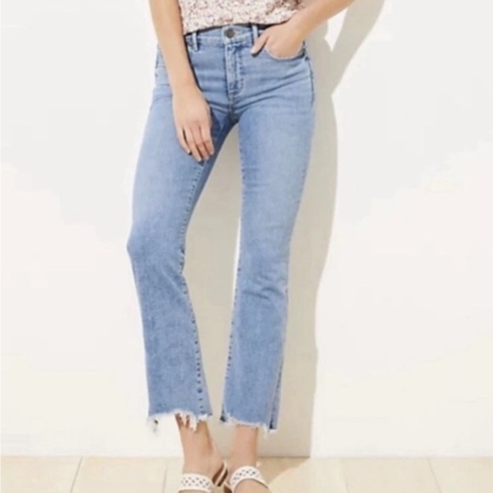 LOFT High Waist Flare Crop